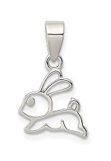 handsome minuscule bunny baby silver charm 